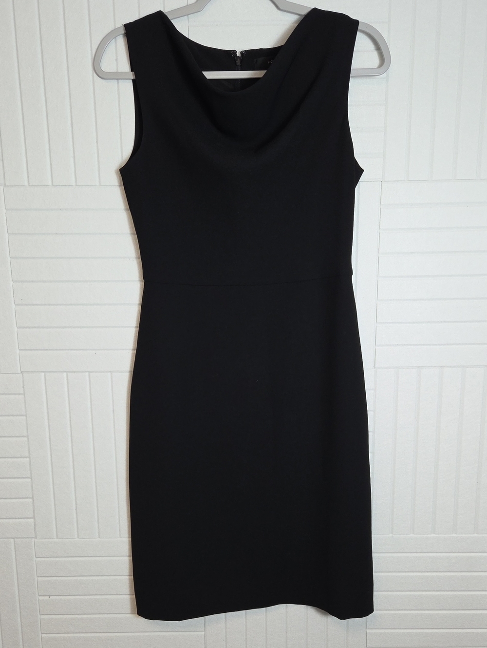 J. Crew 365 Black Drape Neck Sleeveless Dress Size 2